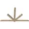 Ekena Millwork Kennewick Rough Sawn Timber Gable Bracket, Douglas Fir, 72"W x 45"H x 2"D x 4"F, 15/12 Pitch GBW072X45X0204KEN00RDF - alternate 4